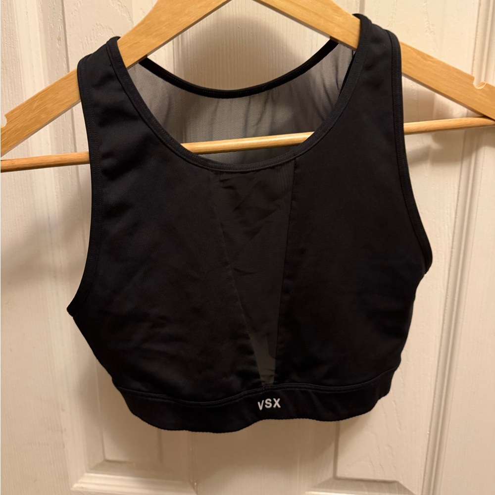 VSX Sleek Black Mesh Sports Bra